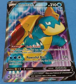 Pokemon - Drednaw V 069/073 - SWSH Champion's Path - Full Art Textured - NM - Image 2