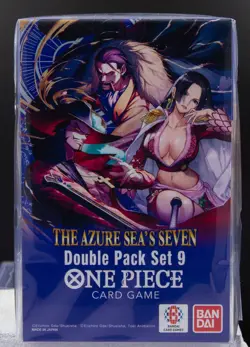 One Piece TCG: Double Pack Set 9 The Azure Sea's Seven - New Sealed - Image 1
