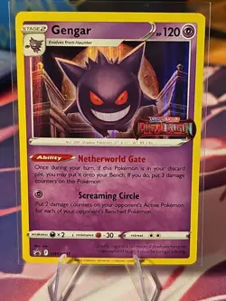 Pokemon TCG Gengar SWSH241 Lost Origin Black Star Prerelease Promo Holo NM/MT - Image 1