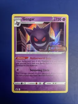 Pokemon TCG Gengar SWSH241 Lost Origin Black Star Prerelease Promo Holo NM/MT - Image 1