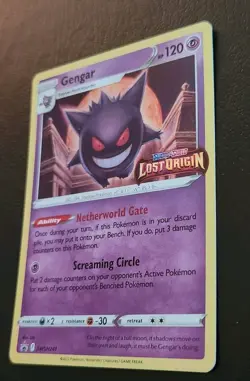 Pokemon Gengar SWSH241 Black Star Promo Lost Origin Stamped Prerelease LP - Image 3