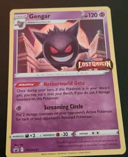 Pokemon Gengar SWSH241 Black Star Promo Lost Origin Stamped Prerelease LP - Image 5