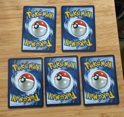 5 Custom Christmas Pokemon Trading Card tcg lot Pikachu, Gengar, Eevee Cubone - Image 2