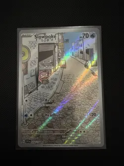 Pokemon TCG Slowpoke Scarlet & Violet Base Set Holo Illustration Card 204/198 - Image 1