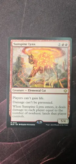 Sunspine Lynx Bloomburrow Card 155 Magic: The Gathering - Image 1