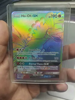 Pokemon TCG HO-OH GX Sun & Moon Sm80 Promo Rainbow Rare Card - Image 3