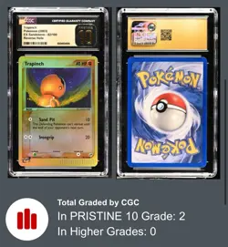 CGC Pristine 10 Trapinch 82/100 Reverse Holo EX Sandstorm Pokemon Card • POP 2 - Image 1