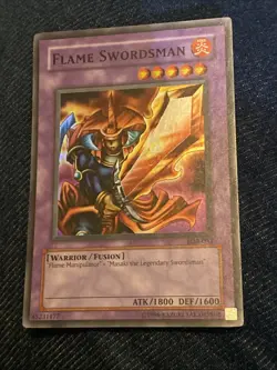 Flame Swordsman LOB-003 YuGiOh Card TCG Unlimited Edition Near Mint - Image 1