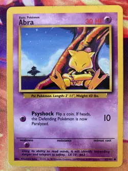 TCG POKEMON BASE SET ABRA, KADABRA, & ALAKAZAM - NM/LP ENGLISH - VINTAGE 1999 - Image 2