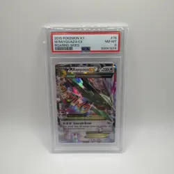 2015 POKEMON XY ROARING SKIES #76 M RAYQUAZA EX PSA 8 - Image 1