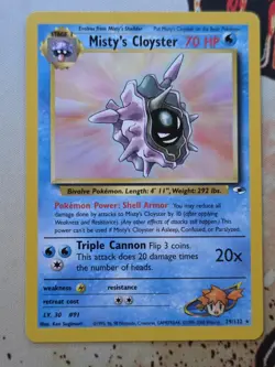 Pokemon Misty's Cloyster 29/132 Gym Heroes Non-Holo Rare 2000 WOTC N/Mint F/S - Image 1