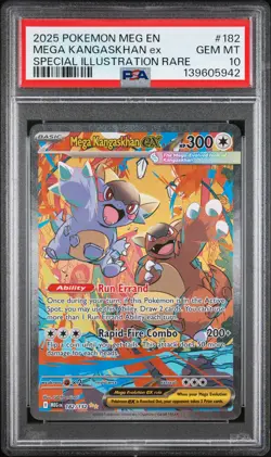 2025 POKEMON MEG EN-MEGA EVOLUTION #182 MEGA KANGASKHAN EX PSA 10 - Image 1