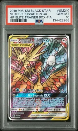 2019 POKEMON SM HIDDEN FATES ETB FULL ART/MOLTRES & ZAPDOS & ARTICUNO GX PSA 10 - Image 1