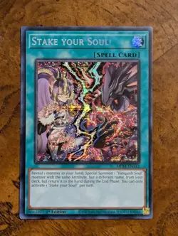 Stake your Soul! MP24-EN142 Prismatic Secret Rare 1st Ed Near Mint Yu-Gi-Oh! - Image 1