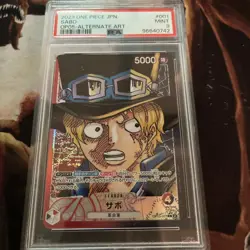 One Piece Japanese OP05-001 Awakening of the New Era Sabo Alt Art PSA 9 - Image 1