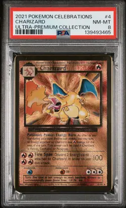 2021 POKEMON CELEBRATIONS ULTRA-PREMIUM COLLECTION #4 CHARIZARD PSA 8 - Image 1