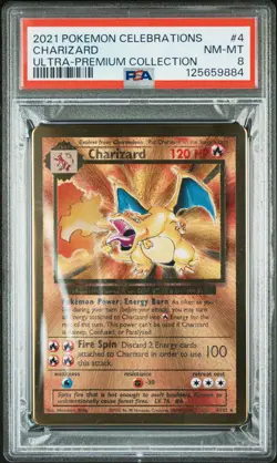 2021 POKEMON CELEBRATIONS ULTRA-PREMIUM COLLECTION CHARIZARD#4 PSA 8 - Image 1