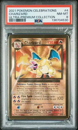 2021 POKEMON CELEBRATIONS ULTRA-PREMIUM COLLECTION #4 CHARIZARD PSA 8 - Image 1