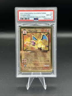 2021 Pokemon Celebrations Charizard Ultra Premium Collection 4/102 PSA 8 - Image 1