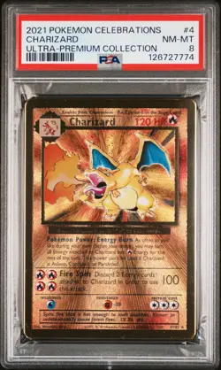 2021 POKEMON CELEBRATIONS ULTRA-PREMIUM COLLECTION #4 CHARIZARD PSA 8 - Image 1