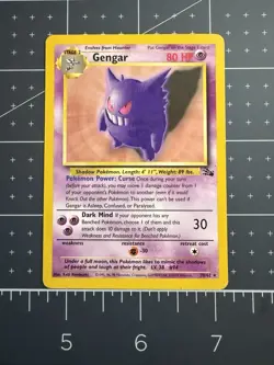 Pokemon Gengar 20/62 Fossil Unlimited Edition Regular Rare Non-Holo - Image 1