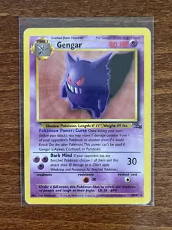 [HP] 1999 Pokemon Fossil Gengar Unlimited #20/62 Non-Holo Rare - Image 1