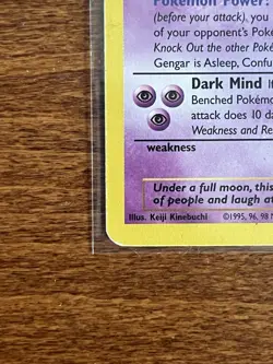 [HP] 1999 Pokemon Fossil Gengar Unlimited #20/62 Non-Holo Rare - Image 4