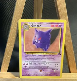 Pokemon Gengar 20/62 Fossil Unlimited Edition Regular Rare Non-Holo LP+ - Image 1