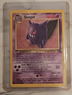 Pokemon TCG Gengar 20/62 Fossil Set Non Holo Rare Unlimited 1999 WOTC NM/LP - Image 1