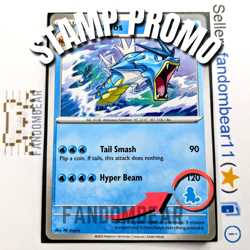 2023 Gyarados MY FIRST BATTLE Squirtle STAMP PROMO card Pokemon TCG NM/LP - Image 1