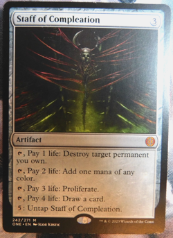 MTG - Staff of Compleation - Regular - NM (Unplayed) - DMU Series - Image 1