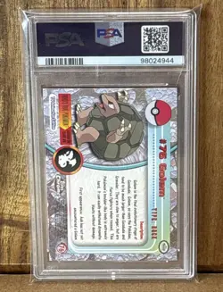 2000 TOPPS CHROME POKEMON T.V. #76 GOLEM PSA 8 - Image 2