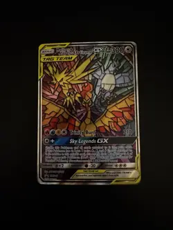 Pokemon TCG Moltres Zapdos Articuno GX SM210 Stained Glass Promos Holo - Image 1