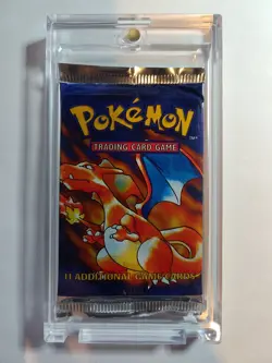 🔥Pokemon Base Set Unlimited Booster Pack Charizard Dark Art WOTC Sealed🐲 - Image 1