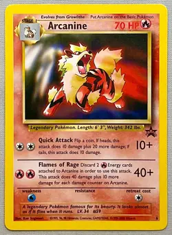 Pokemon Arcanine #6 - 2000 Wizards Black Star Promo - NM With Minor Damage - Image 1