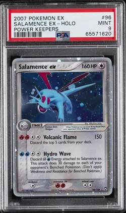 2007 POKEMON EX POWER KEEPERS #96 SALAMENCE EX-HOLO PSA 9 - Image 1