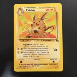 Pokemon Vintage Fossil Non-holo Rare Raichu 29/62 Wotc 1999 - Image 1