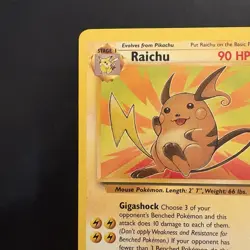 Pokemon Vintage Fossil Non-holo Rare Raichu 29/62 Wotc 1999 - Image 2