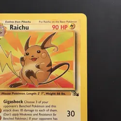 Pokemon Vintage Fossil Non-holo Rare Raichu 29/62 Wotc 1999 - Image 3