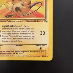 Pokemon Vintage Fossil Non-holo Rare Raichu 29/62 Wotc 1999 - Image 4