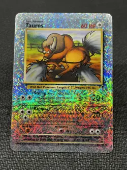 Pokemon TCG Tauros Reverse Holo 65/110 2002 Legendary Collection - Image 1