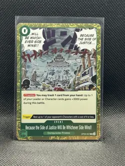 Because the Side of Justice Will Be Whichever Side Wins!! OP05-037 | One Piece - Image 1