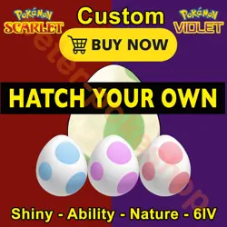 Pokemon Release The Indigo Disk DLC ✨Shiny✨ Scarlet and Violet Custom Egg 6IV - Image 1