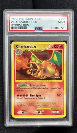 PSA MINT 9 Pokemon TCG Charizard 103/100 Diamond & Pearl Stormfront Holo - Image 1