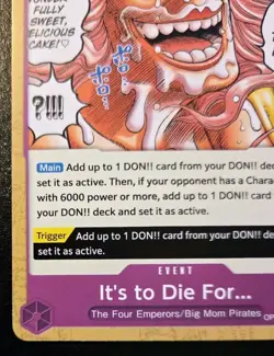 It's To Die For... OP08-076 Uncommon Two Legends One Piece Card Game - Image 4