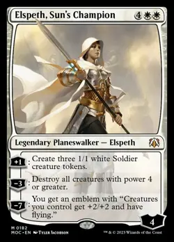 1x Near Mint, English Elspeth, Sun's Champion - Commander: March of the Machine - Image 1