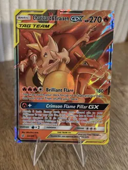 Charizard & Braixen Tag Team GX Cosmic Eclipse 22/236 Pokemon Card - Image 1