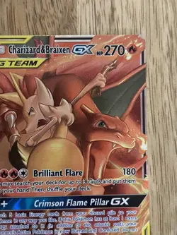 Charizard & Braixen Tag Team GX Cosmic Eclipse 22/236 Pokemon Card - Image 4