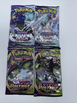 Pokemon - SWSH Chilling Reign & VIVID Voltage - 4 Total Packs - Image 1