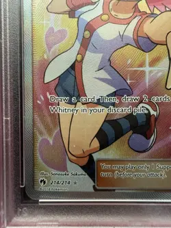 Pokemon Sun & Moon Whitney Lost Thunder Full Art 214/214 PSA 10 Gem Mint - Image 5